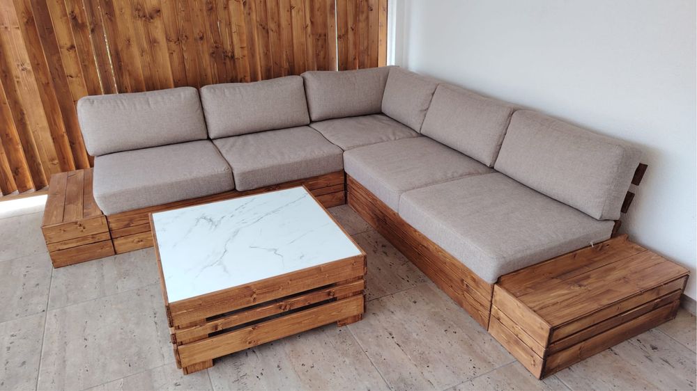 Canapea/coltar terasa + masa