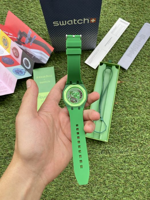 Ap X Swatch Royal Pop Green eight Full Box