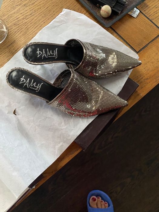 Damy papuci eleganți de damă (mules) cu vârf ascuțit,38