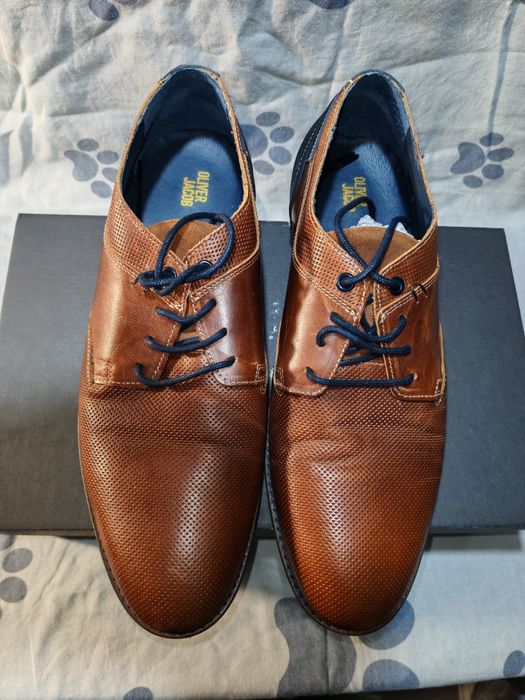Елегантни мъжки обувки от естествена кожа Oliver Jacob №43