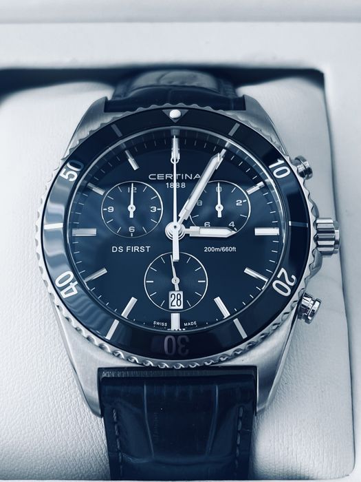 Ceas Certina DS First Ceramic Chronograph | Quartz de Top 27 Jewels | Safir, 200m