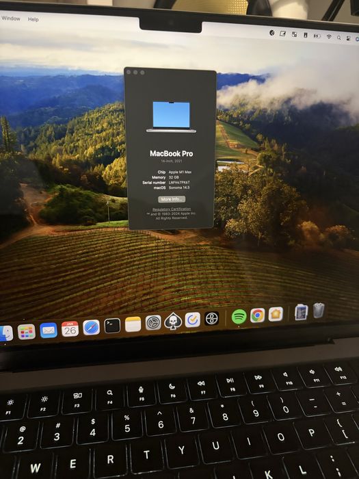 Macbook 14” M1 max 32 gb RAM 1 TB SSD