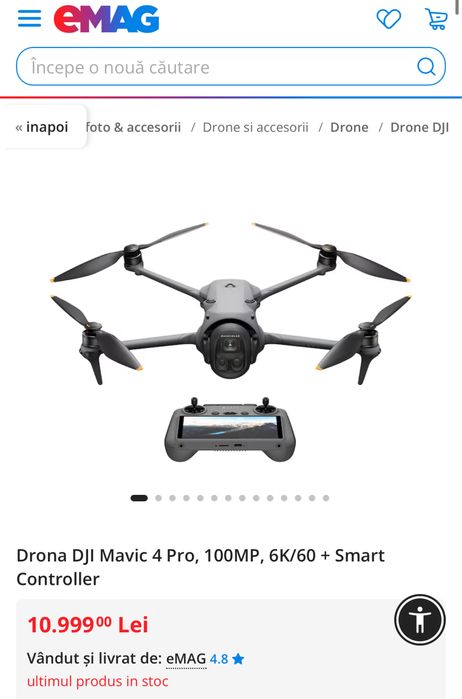 Drona Dji MAVIC 4 PRO • 6K • Dji RC 2 • NOUA