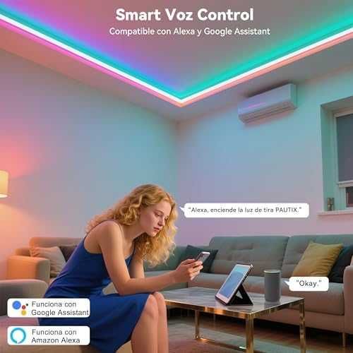 PAUTIX RGB COB LED лента 10м WiFi Alexa Tuya