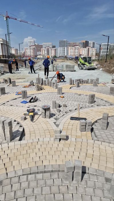 Укладка брусчатки