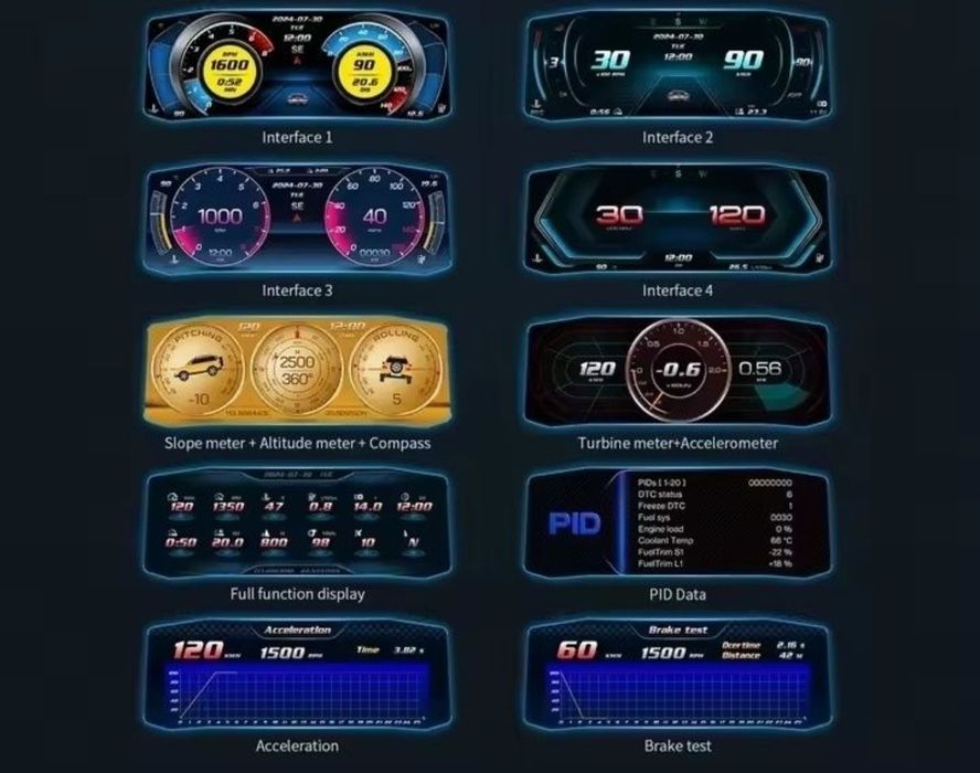 Хедъп дисплей / километраж OBD2