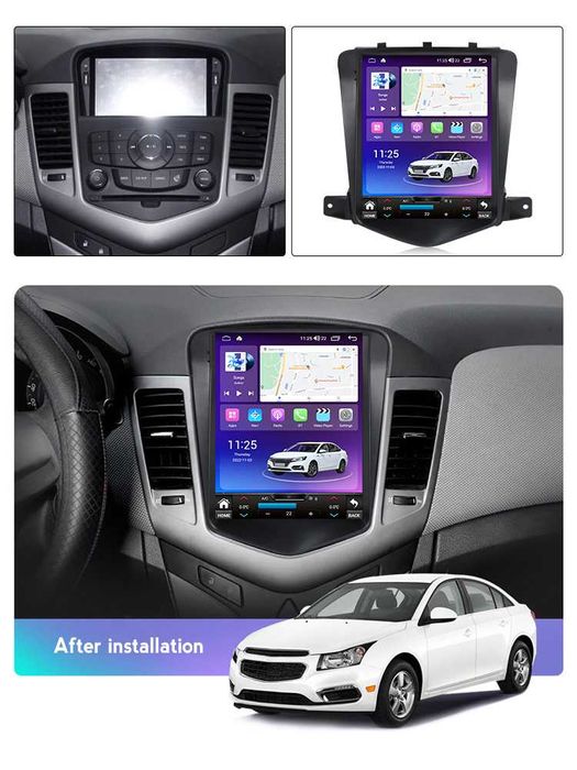 Navigatie Android TESLA Chevrolet CRUZE 1/6 Gb Ram Waze Carplay