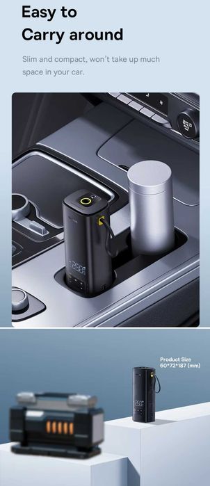 Автомобильный насос Baseus SuperMini Mega Series Dual Cylinder 120W