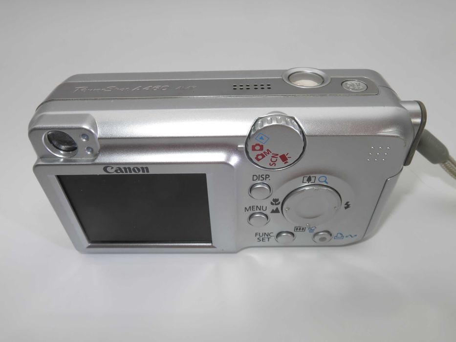Canon PowerShot A460 компактен цифров фотоапарат, дигитална камера в син цвят, перфектно състояние, работи отлично!