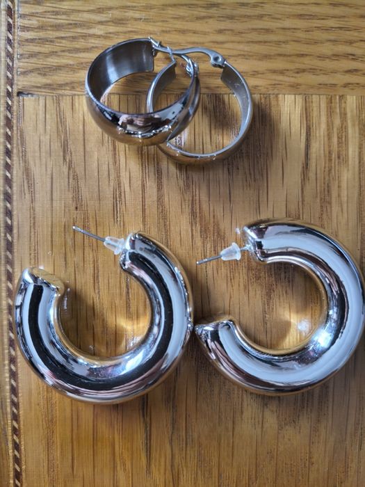 Set bijuterii indiene + 2 perechi cercei oțel inoxidabil argintii