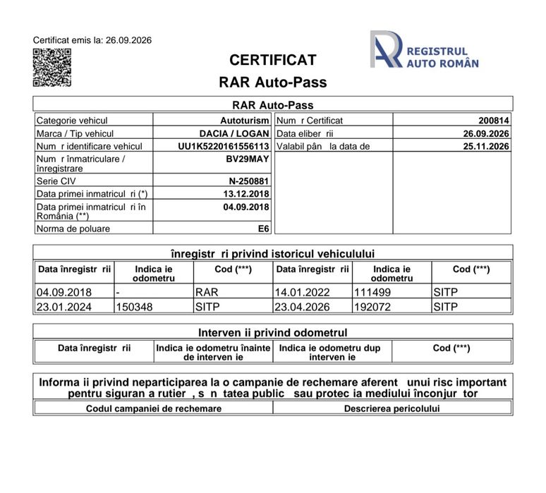 Logan Mcv 2018 luna a 12 a ! Unic proprietar-KM certificati