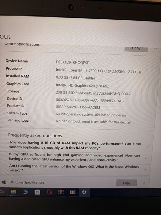 Laptop Lenovo thinkpad T 470 i5 SSD amprenta sim slot