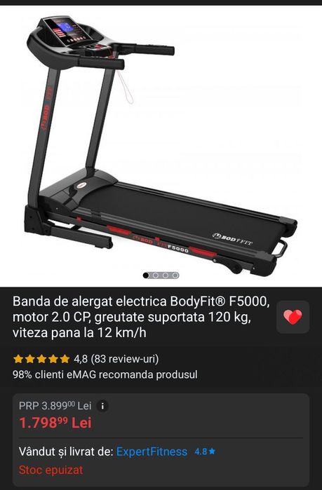 Vind bandă de alergat nouă nefolosită