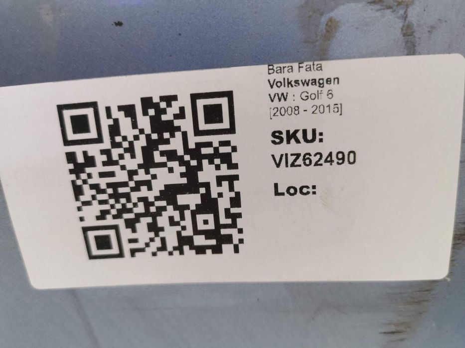 Bara Fata Volkswagen VW  Golf 6 [2008 - 2015] Originala In Stare Buna