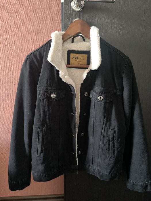 Geacă denim FB Sister îmblănită neagră – mărimea S