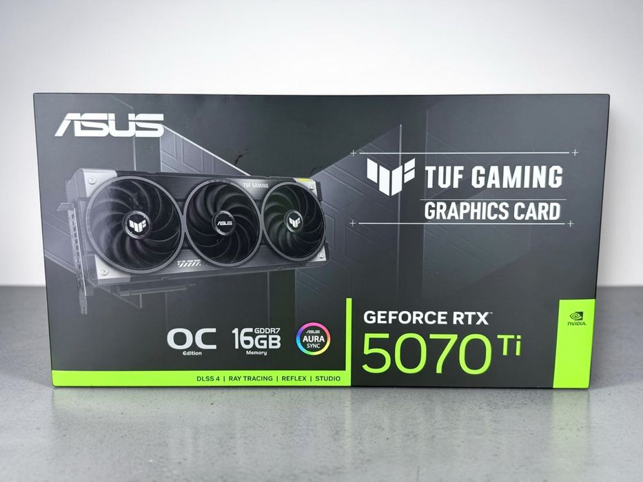 ASUS TUF Gaming GeForce RTX 5070 Ti OC 16GB GDDR7 Black ЧИСТО НОВА!