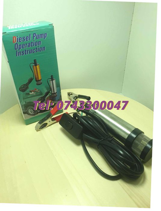 New Pompa 12V, Submersibila 12V, 12 L/min, 38Mm, Mutare Combus
