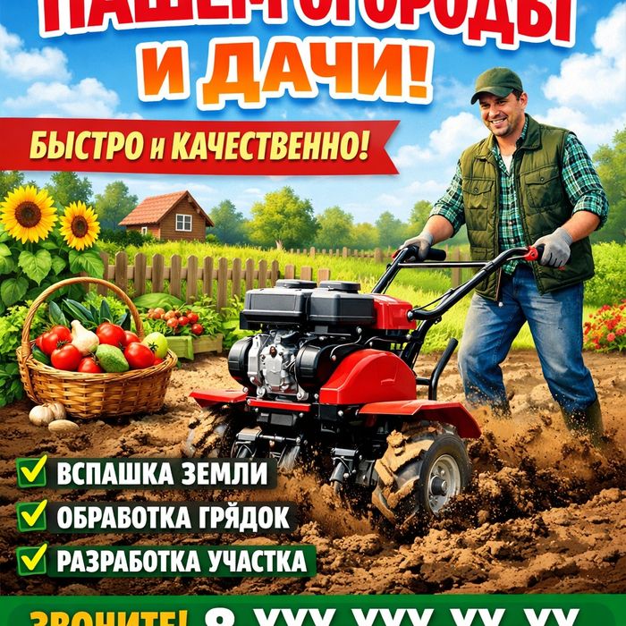 Вспашка огородов