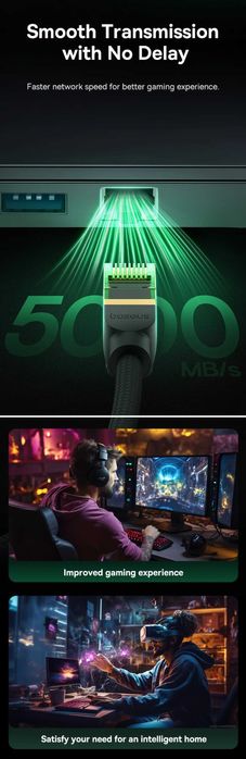 Baseus High Speed CAT8 40Gbps Высокоскоростной Ethernet-кабель RJ45