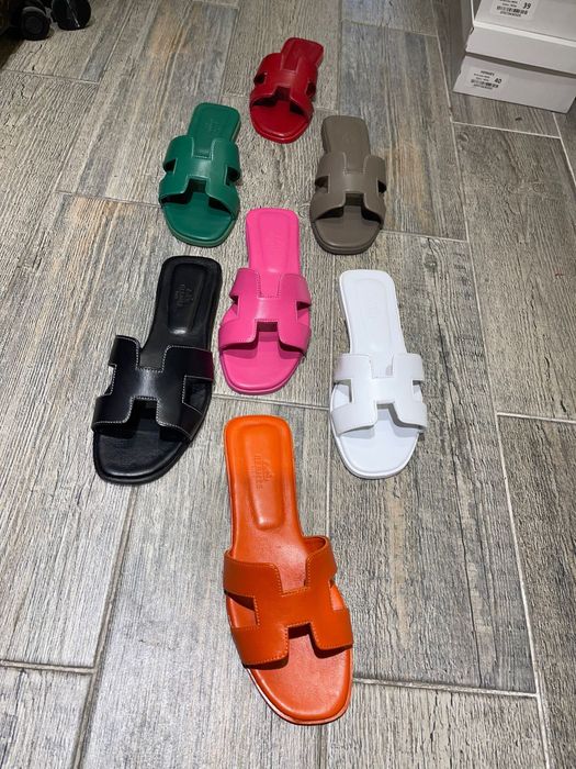 Papuci piele naturala