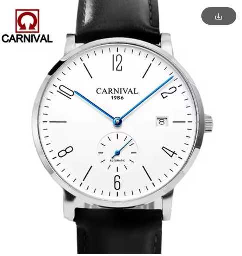 Carnival Business Automatic Seagull ST17 Ultra Thin Calendar 40 mm