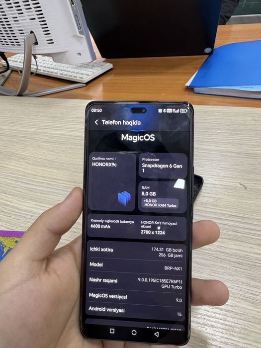 Xonor 9C telefon sotiladi srochni