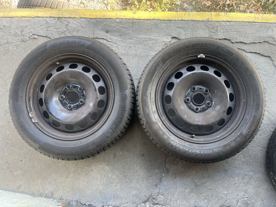 2 бр. джанти 16” 5х112 с гуми 205/60/16 VW Skoda Seat