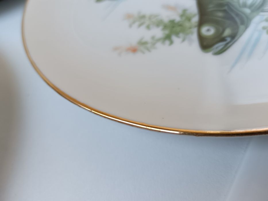 Винтидж порцеланови чинии с рибки, отлично състояние