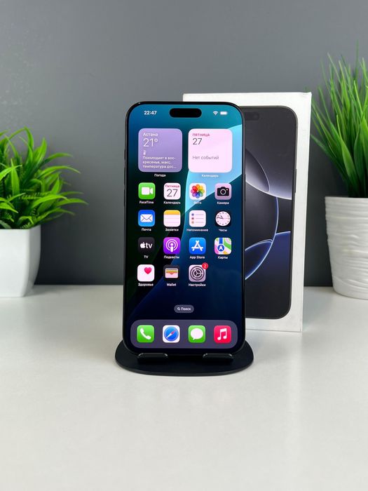 iPhone 16 ProMax 256Gb  Black Titanium Akk: 100% Radnoy