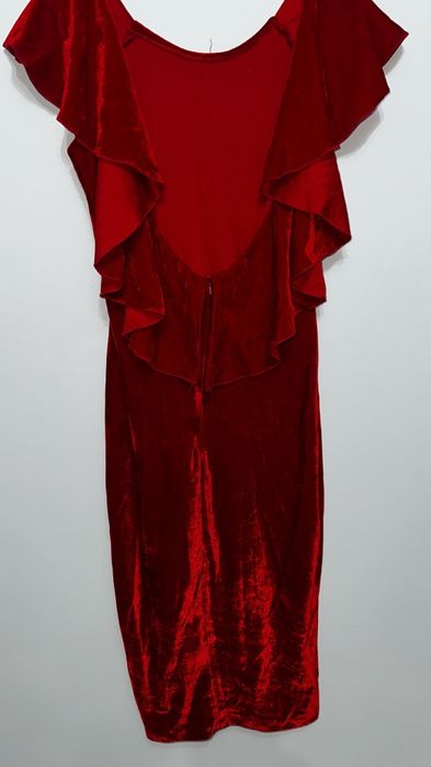 Rochie din catifea roșie mărimea 36
