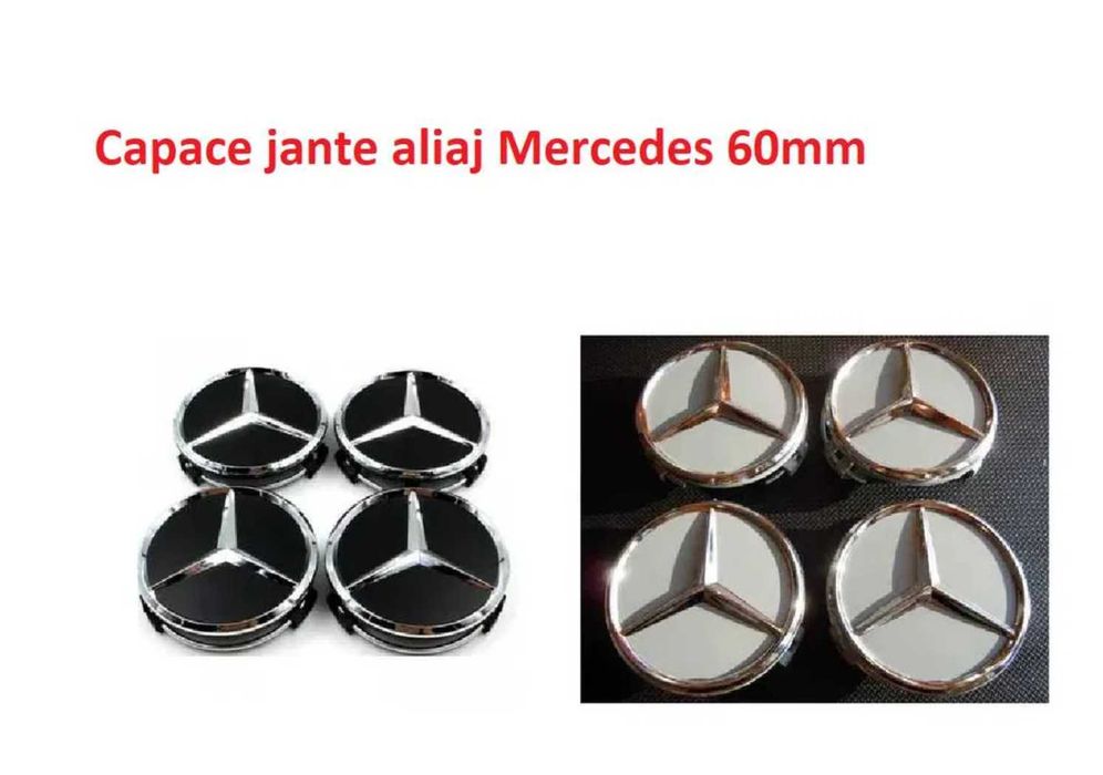 Capace Jante Aliaj Mercedes Benz 60mm Exterior / 75mm Exterior