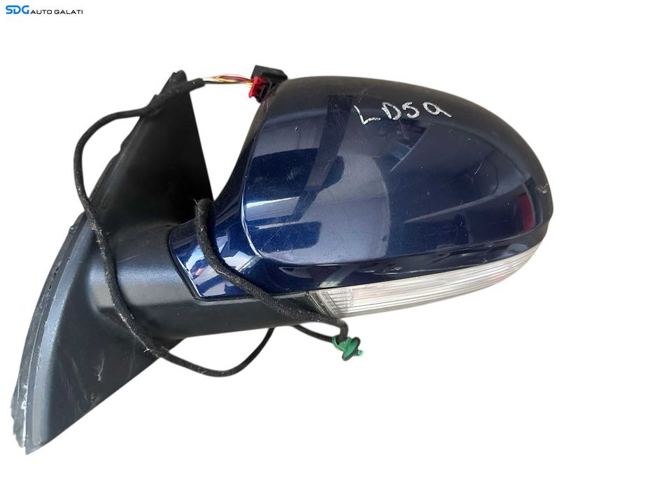 Oglinda Stanga Electrica Fara Pliere Rabatare Volkswagen Passat B6 2005 - 2010 Culoare Albastru LD5Q [V0317]