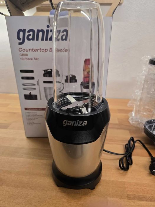 Ganiza блендер 1300W с 3 чаши + подарък термо контейнер