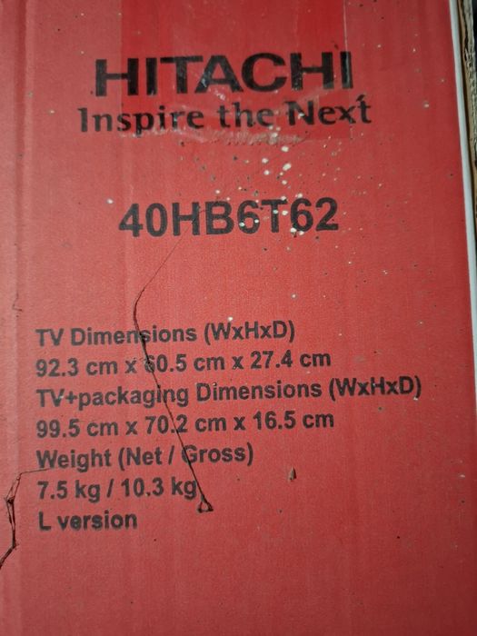 Продавам телевизор Hitachi 40 инча