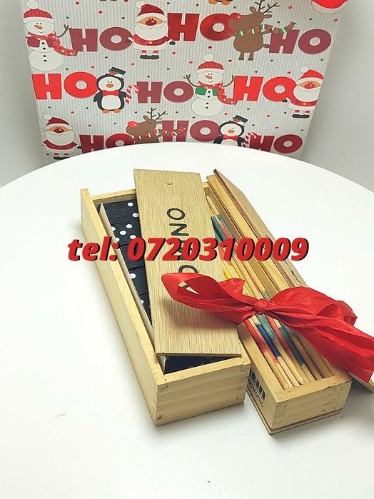 Pachet Cadou Gift  Joc Marocoo mikadoSi Domino  Transport Gratu