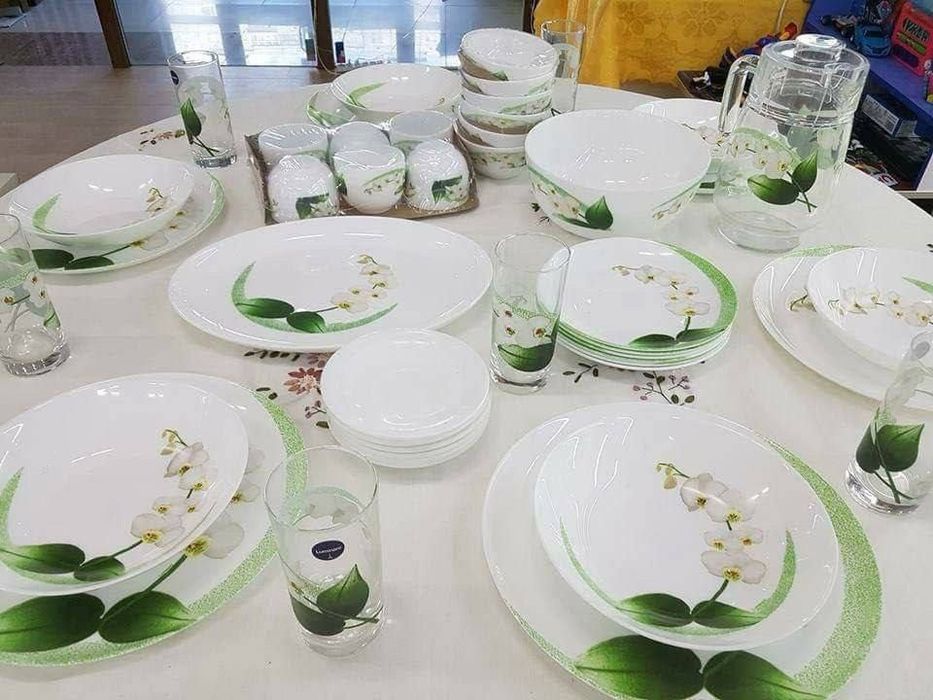 Набор пасуда Луминарк фирмаси оригинал махсулот хар хил ранглари бор