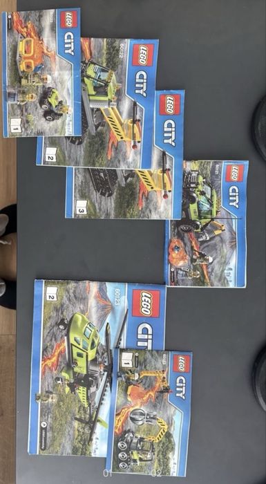 LEGO trei seturi de explorare a vulcanului 60121, 60122 si 60123
