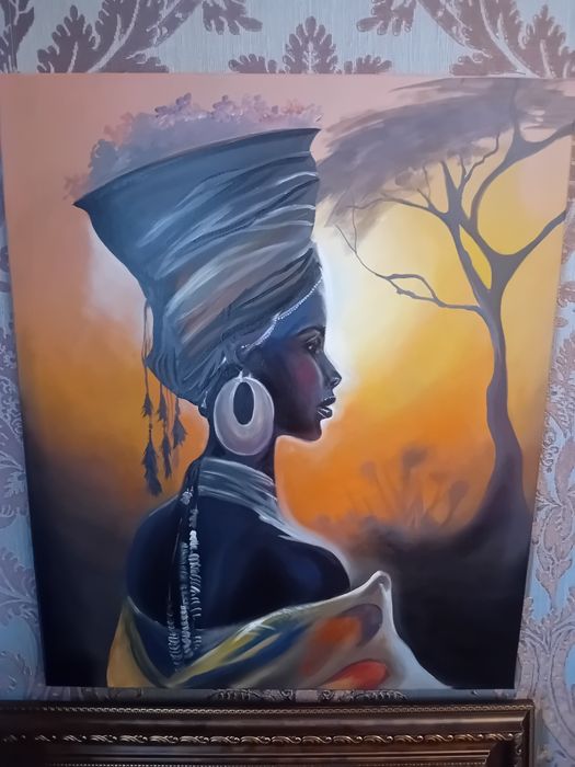 Картина " африка"40х50масло.