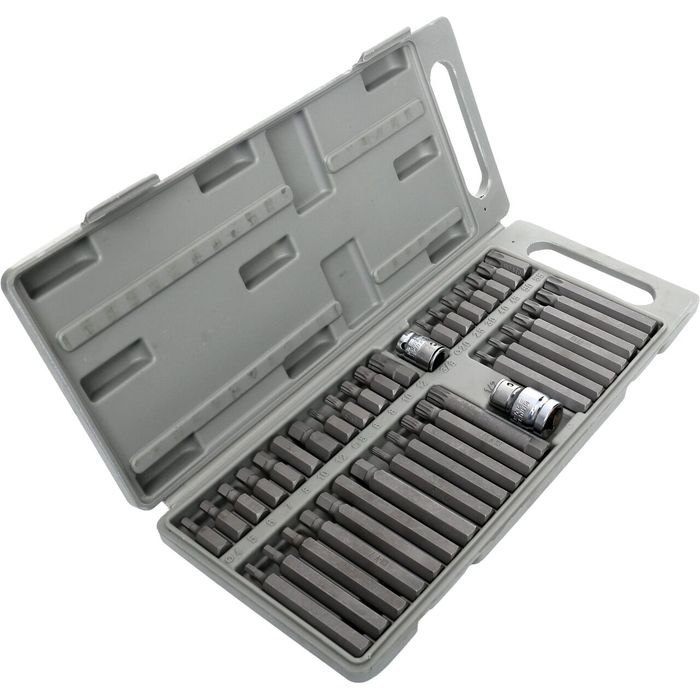 Trusa biti, imbusuri, torx, canelat, 40 piese, Kraft