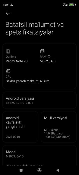 Redmi note 9s arzonga