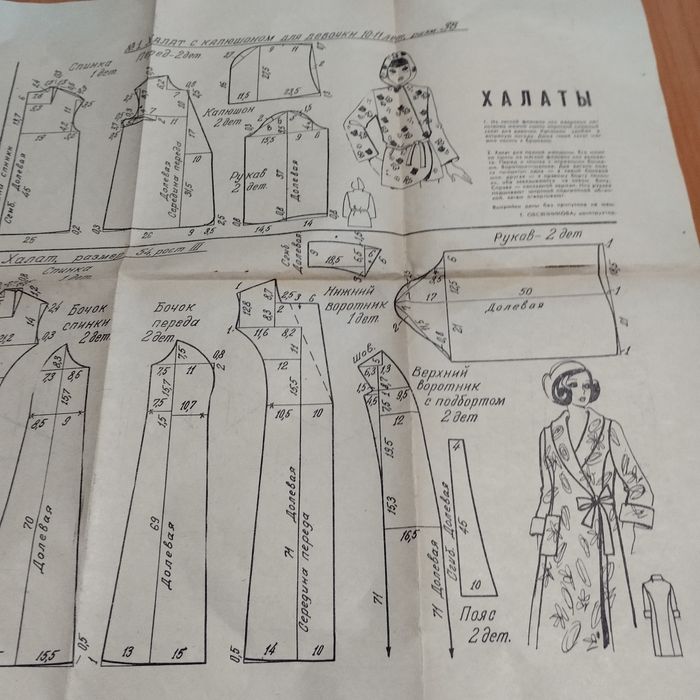 Выкройки одежды, вкладыш