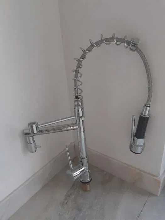 Baterie pro fesionala pentr chiuveta/spalator oale, cu dus nou,inox