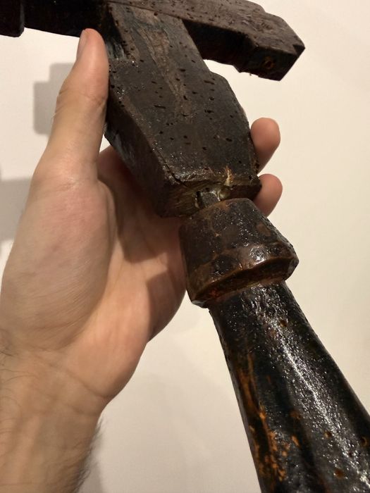 Cruce veche pictata pe lemn 1868 de colectie