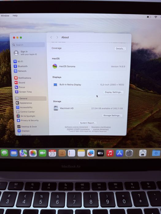 MacBook Air 2020 M1 – 8GB RAM – SSD 256GB – 88% Baterie