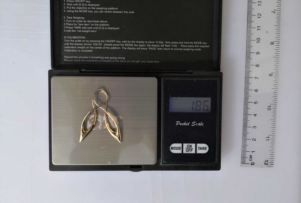 Vand cercei aur 14K (585)
