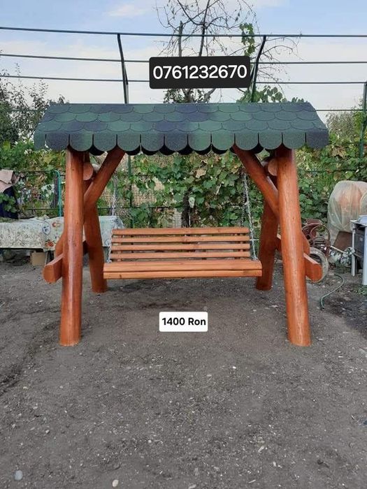 Mese, leagane, foișoare, mobilier rustic