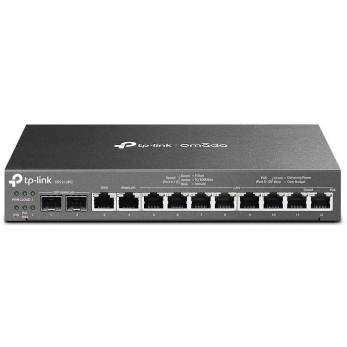 TP‑Link ER7212PC. Router Gigabit + Switch PoE Omada. Stare impecabilă, ca nou!
