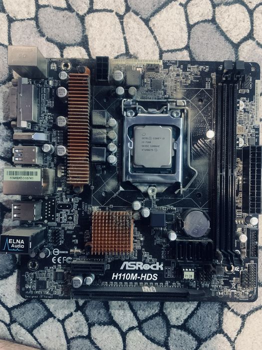 Мат плата с процем h-110 hdm i3-7100
