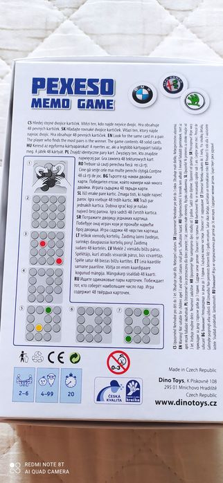 Joc de memorie "Mărci de mașini"