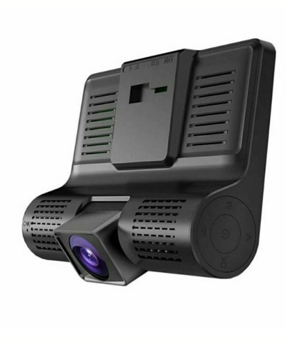 Camera video auto WDR tripla DVR Full HD 1080P 4 inch negru